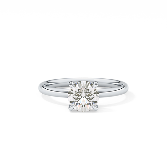 0 00 Round Cut 1.03 Carat Moissanite Ring – Solitaire Style in Gold