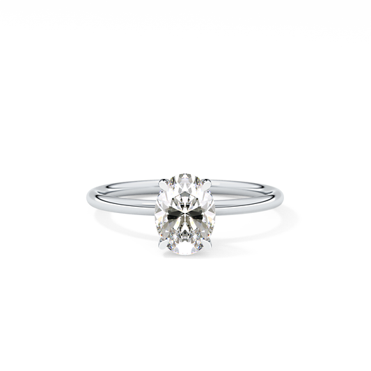 Oval Cut 1.09 Carat Moissanite Ring – Solitaire Style in Gold