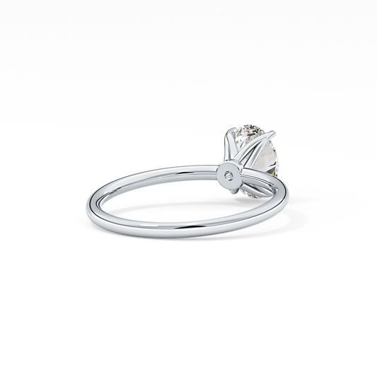 Oval Cut 1.09 Carat Moissanite Ring – Solitaire Style in Gold