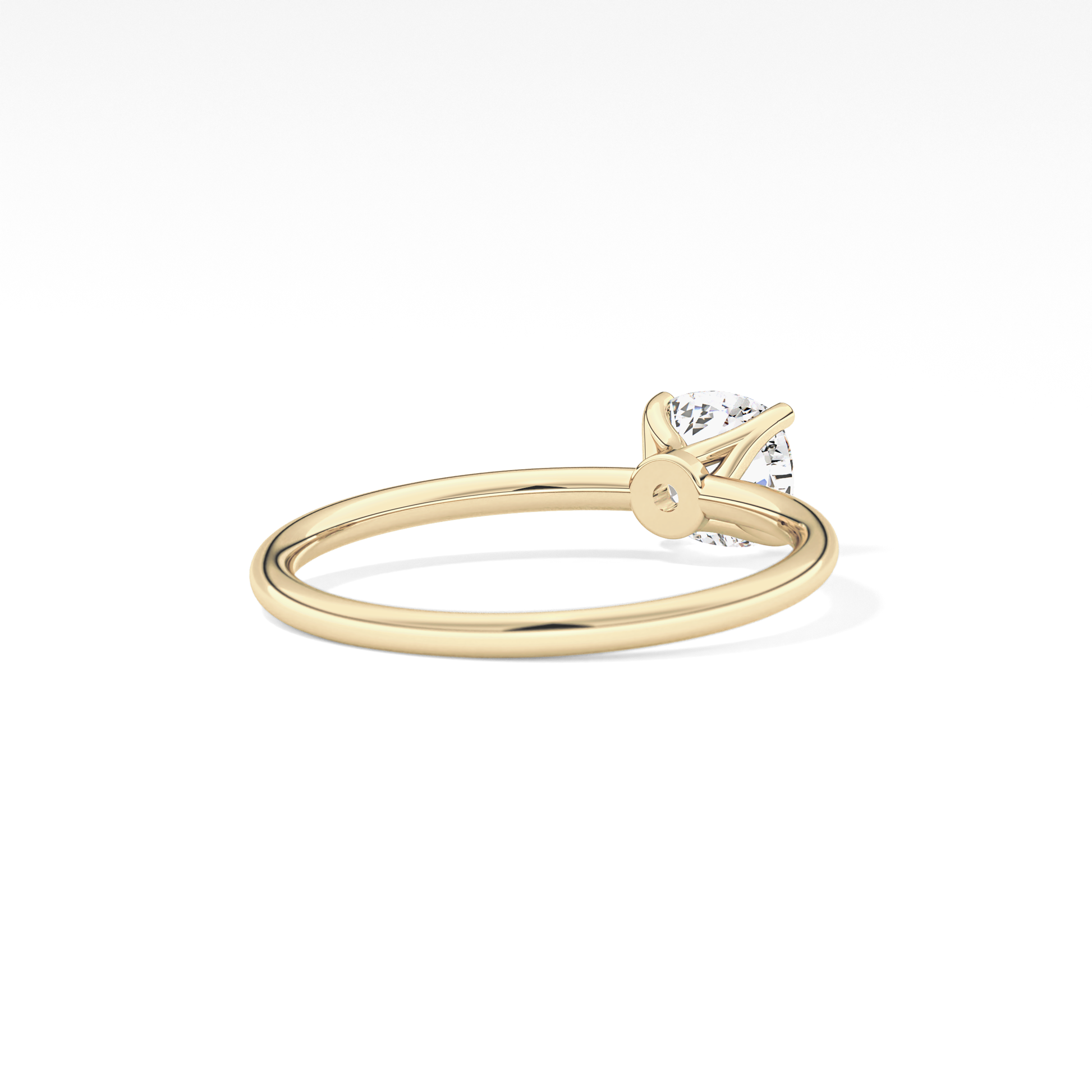 Cushion Cut 0.87 Carat Moissanite Ring – Solitaire Style in Gold