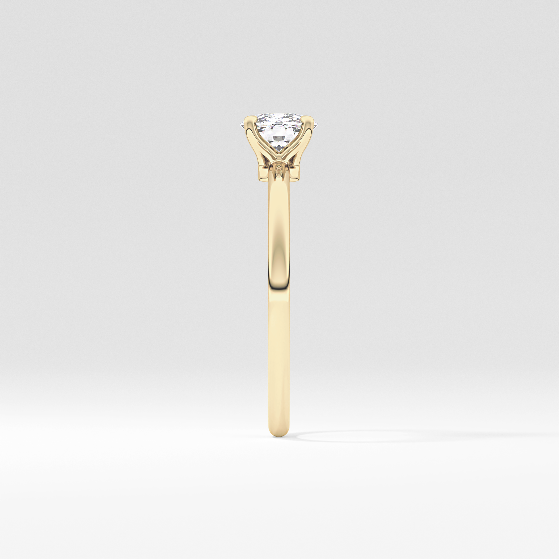 Cushion Cut 0.87 Carat Moissanite Ring – Solitaire Style in Gold