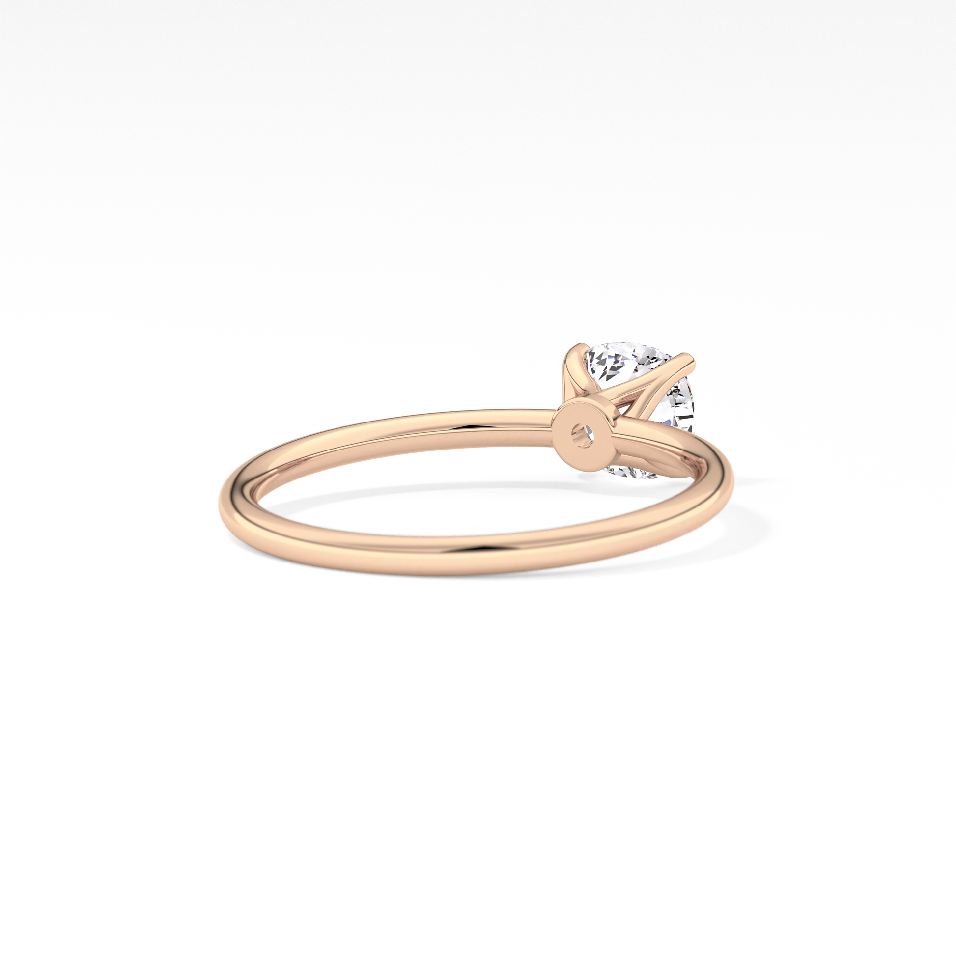 Cushion Cut 0.87 Carat Moissanite Ring – Solitaire Style in Gold