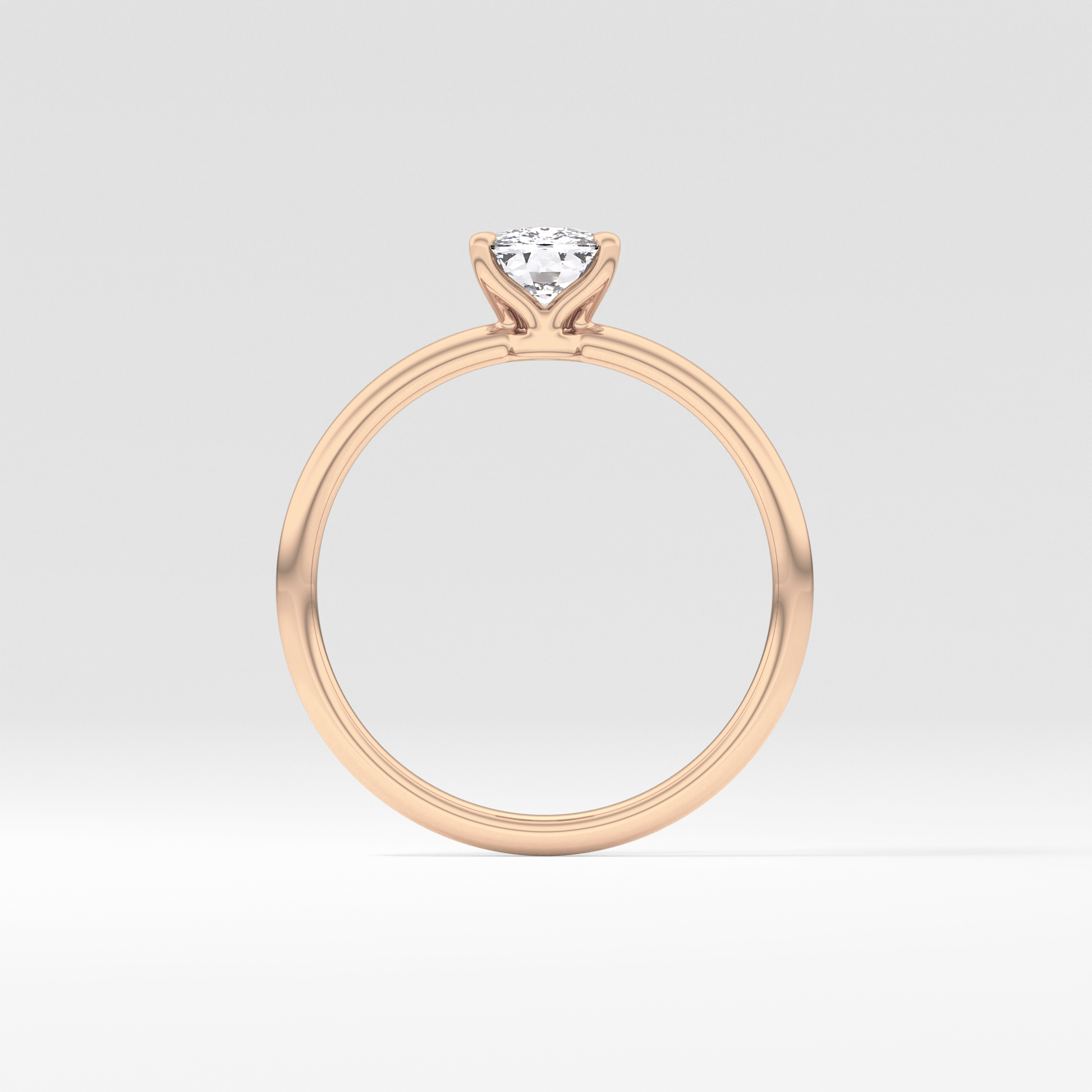 Cushion Cut 0.87 Carat Moissanite Ring – Solitaire Style in Gold