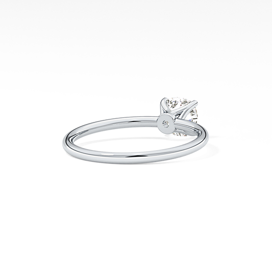 Cushion Cut 0.87 Carat Moissanite Ring – Solitaire Style in Gold