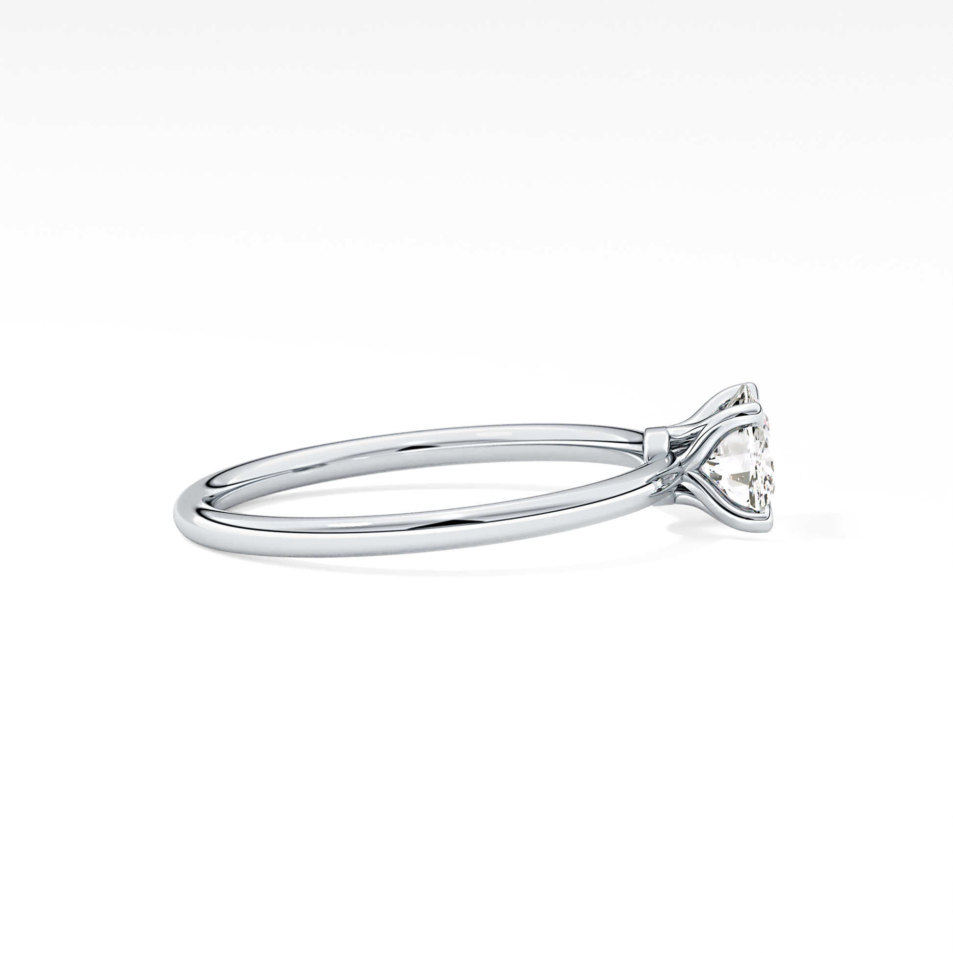 Cushion Cut 0.87 Carat Moissanite Ring – Solitaire Style in Gold