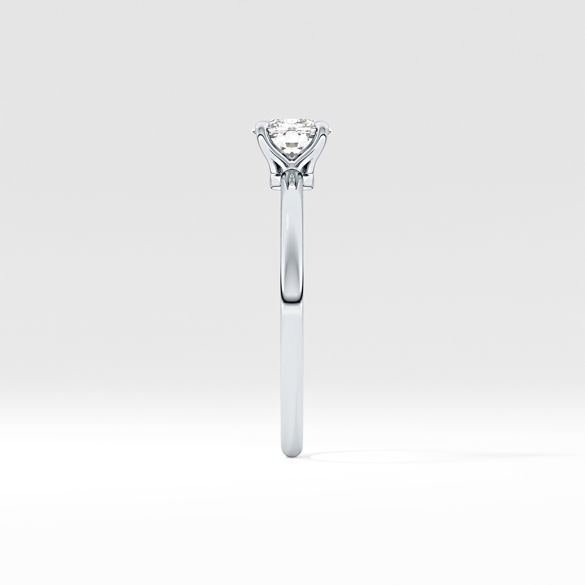 Cushion Cut 0.87 Carat Moissanite Ring – Solitaire Style in Gold