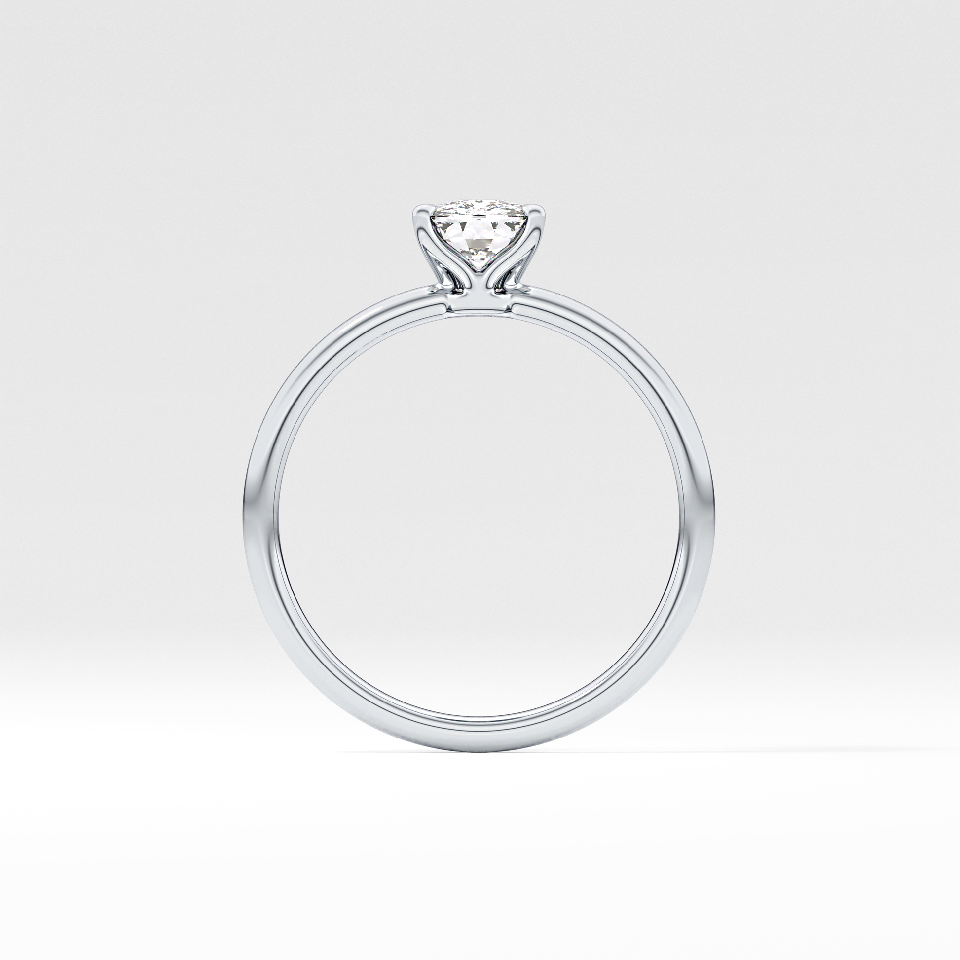 Cushion Cut 0.87 Carat Moissanite Ring – Solitaire Style in Gold