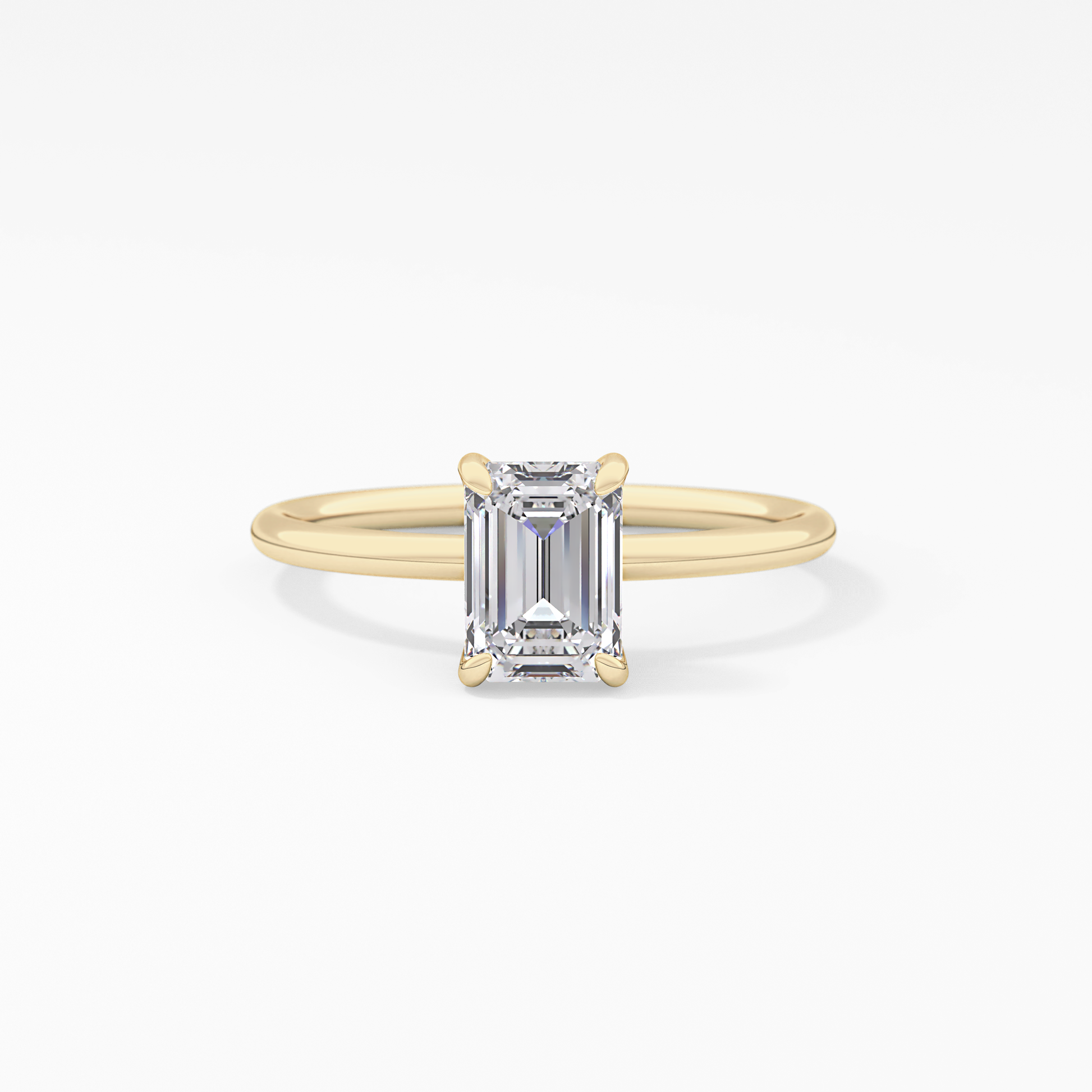 Emerald Cut 1.02 Carat Moissanite Ring – Solitaire Style in Gold