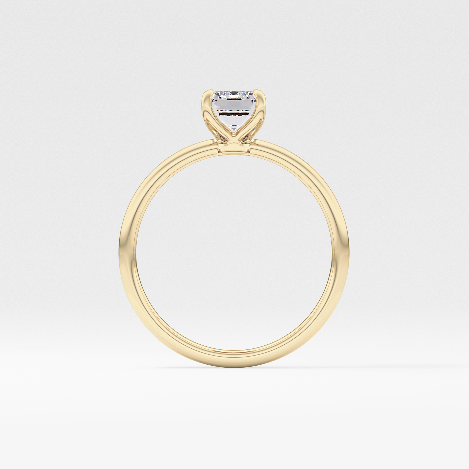 Emerald Cut 1.02 Carat Moissanite Ring – Solitaire Style in Gold