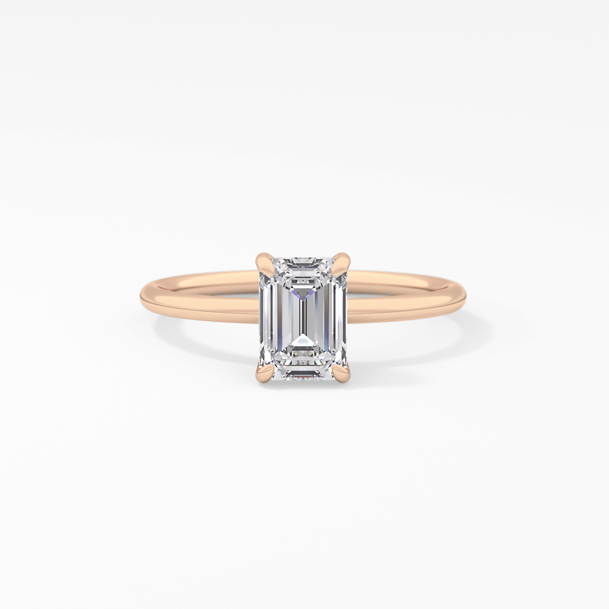 Emerald Cut 1.02 Carat Moissanite Ring – Solitaire Style in Gold