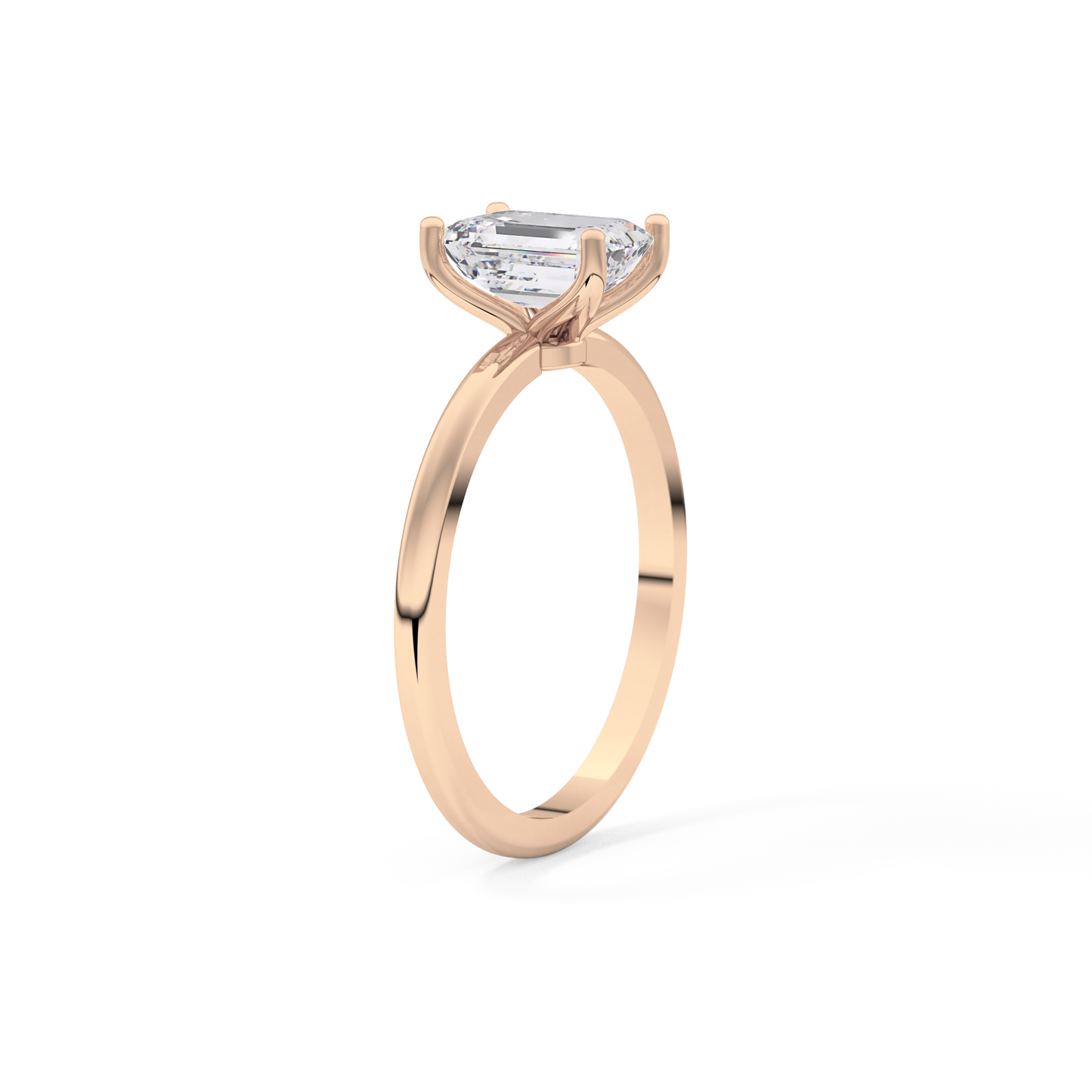Emerald Cut 1.02 Carat Moissanite Ring – Solitaire Style in Gold