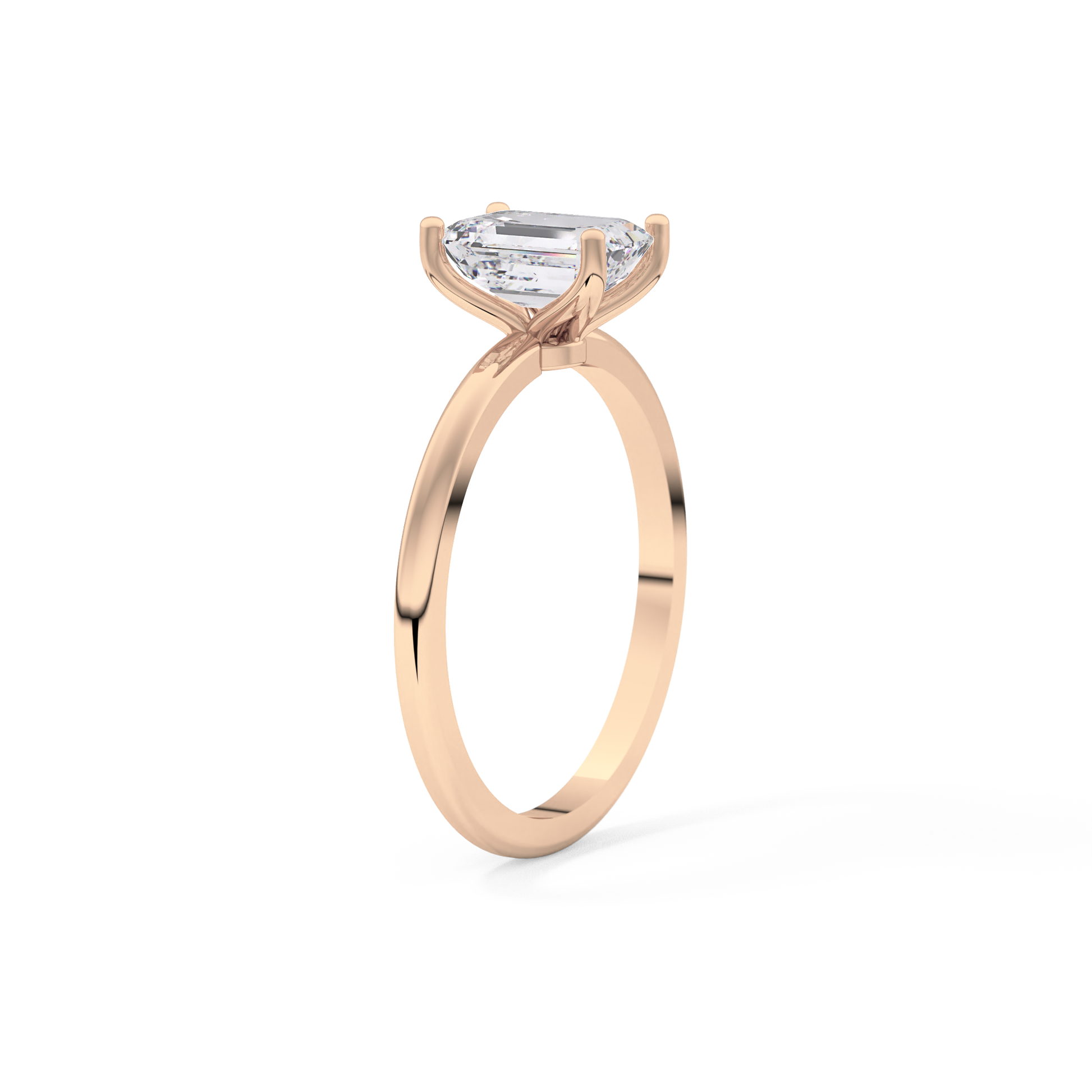 Emerald Cut 1.02 Carat Moissanite Ring – Solitaire Style in Gold