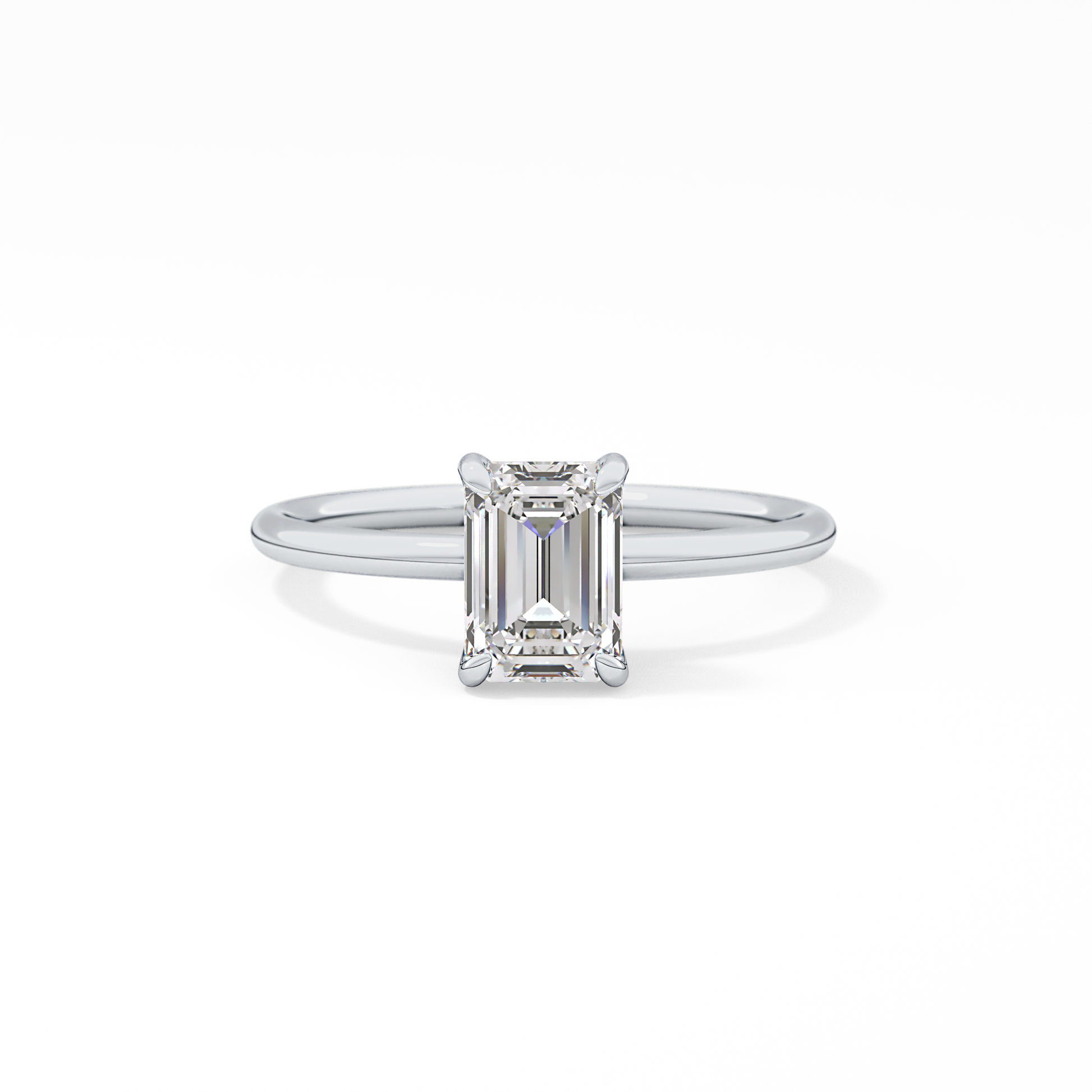 Emerald Cut 1.02 Carat Moissanite Ring – Solitaire Style in Gold