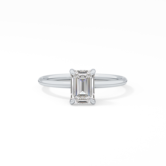 Emerald Cut 1.02 Carat Moissanite Ring – Solitaire Style in Gold