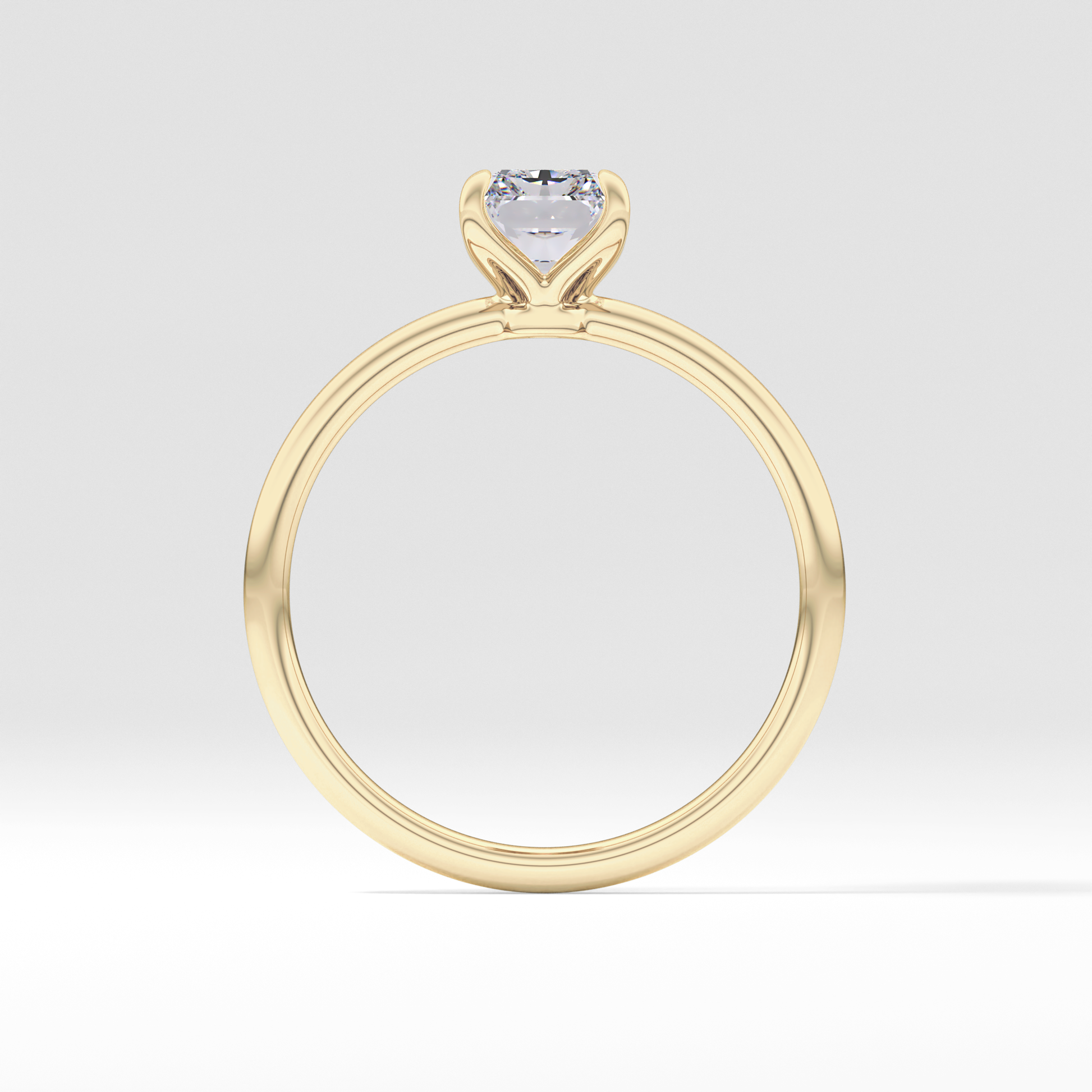 Radiant Cut 1.21 Carat Moissanite Ring – Solitaire Style in Gold