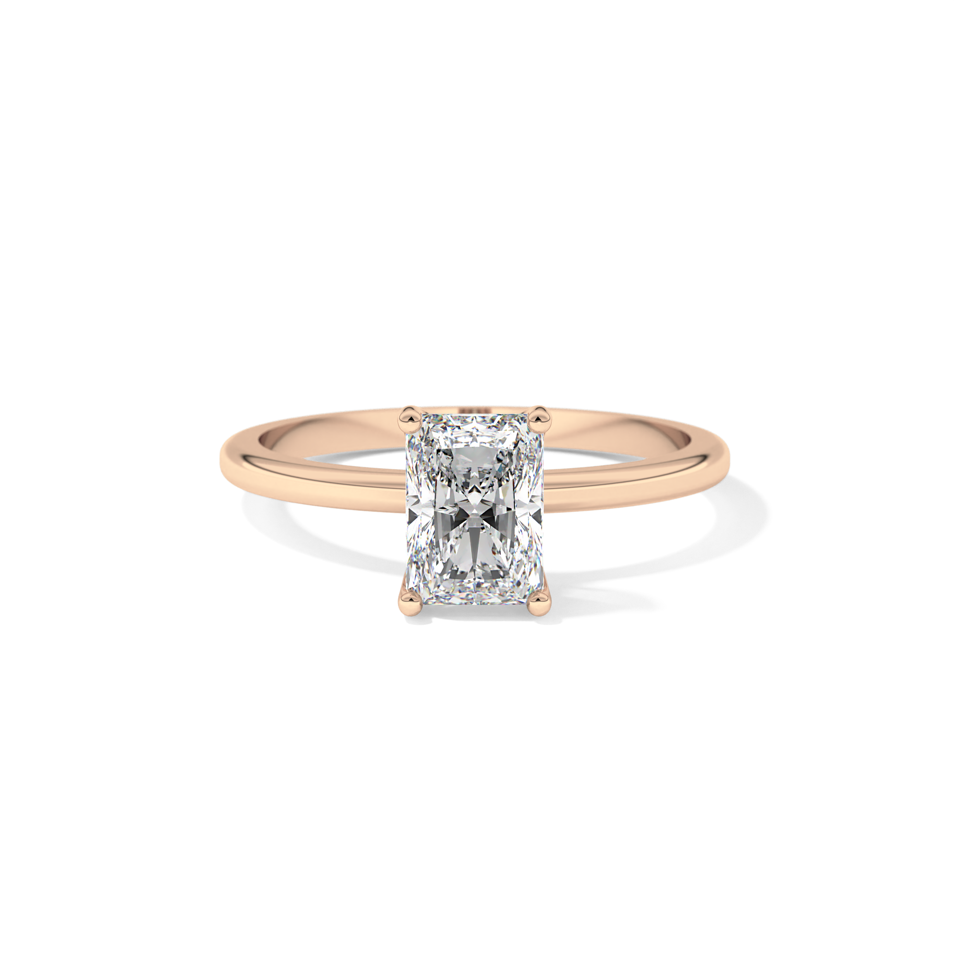Radiant Cut 1.21 Carat Moissanite Ring – Solitaire Style in Gold