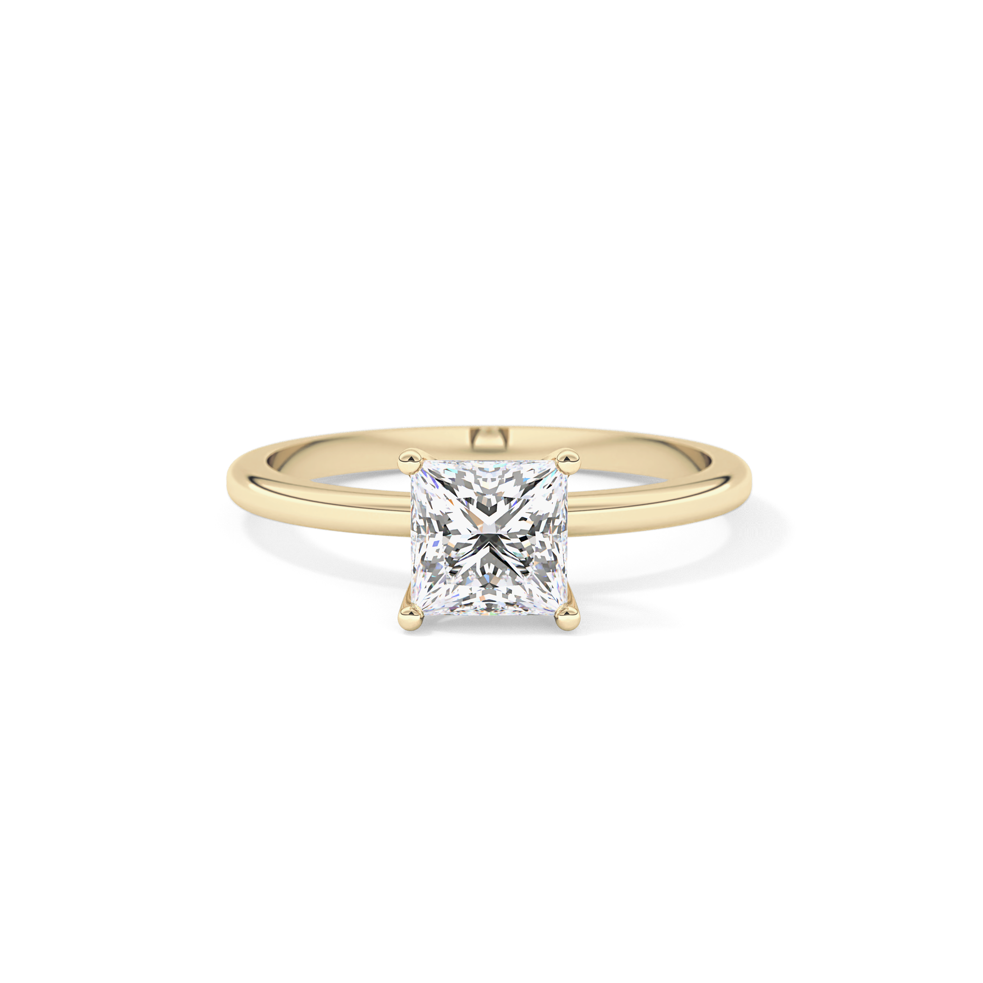 Princess Cut 1.04 Carat Moissanite Ring – Solitaire Style in Gold