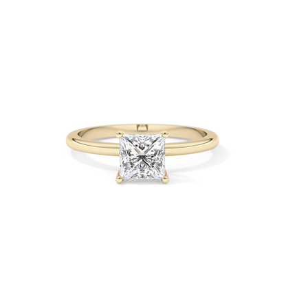 Princess Cut 1.04 Carat Moissanite Ring – Solitaire Style in Gold