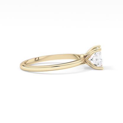 Princess Cut 1.04 Carat Moissanite Ring – Solitaire Style in Gold