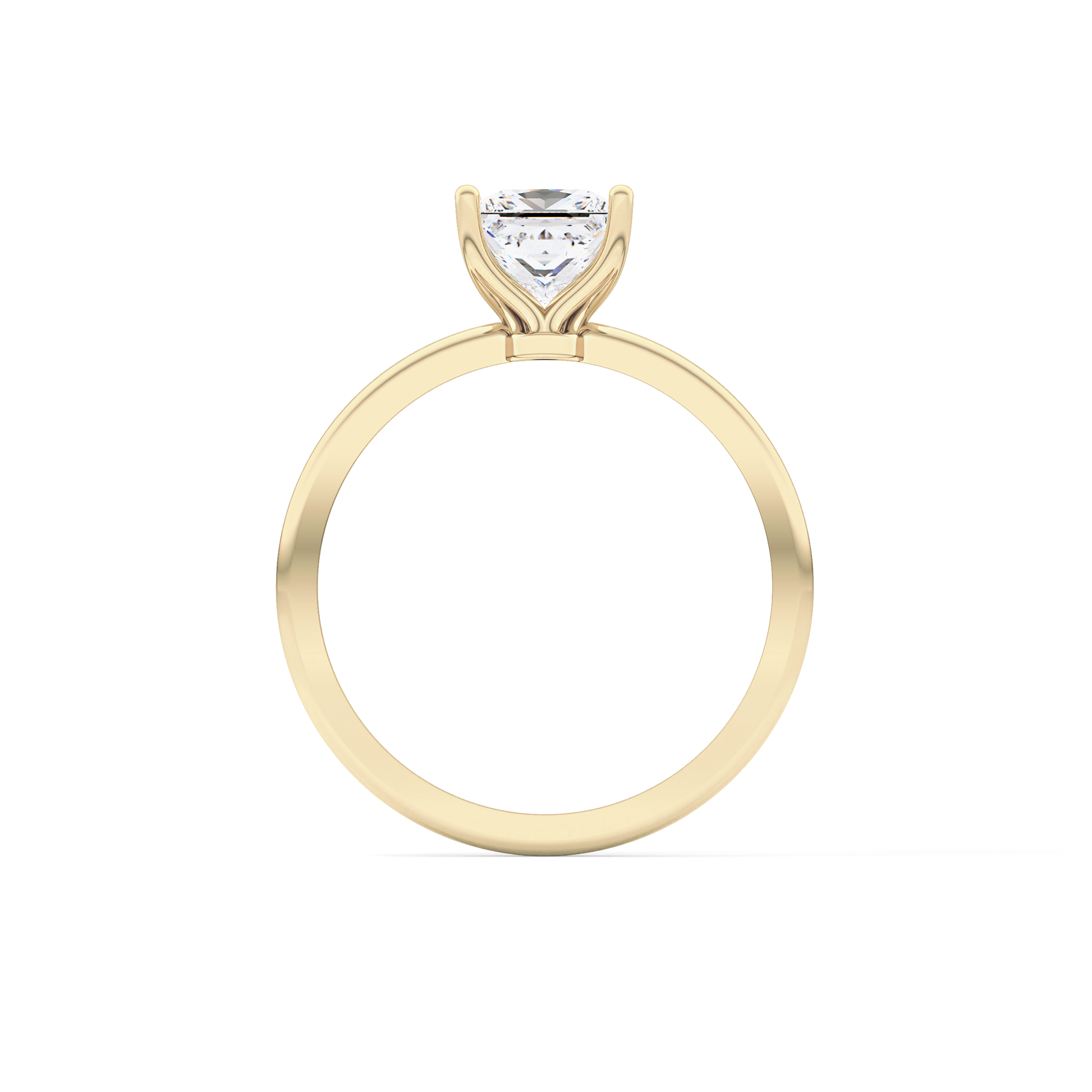 Princess Cut 1.04 Carat Moissanite Ring – Solitaire Style in Gold