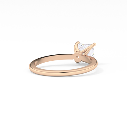Princess Cut 1.04 Carat Moissanite Ring – Solitaire Style in Gold