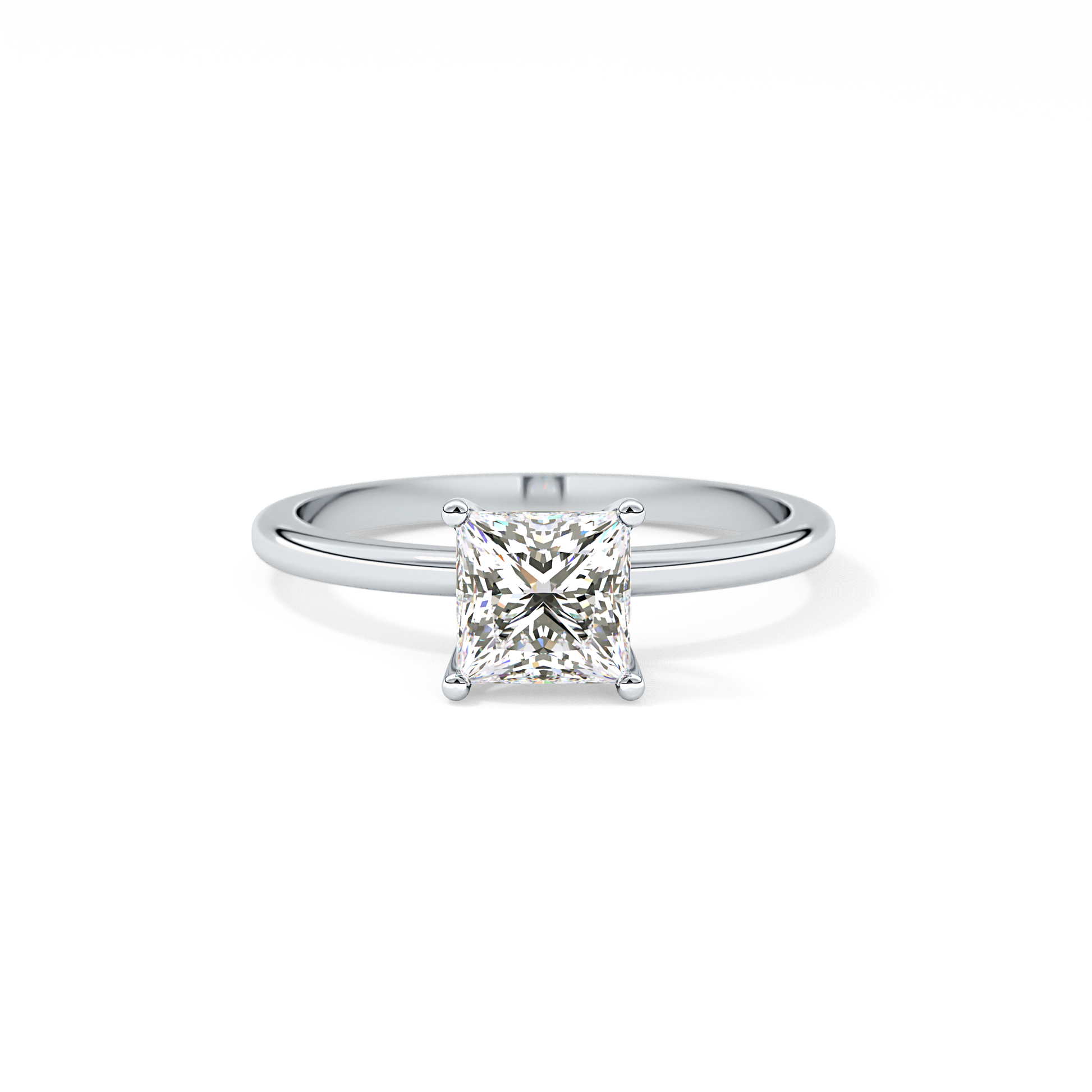 Princess Cut 1.04 Carat Moissanite Ring – Solitaire Style in Gold