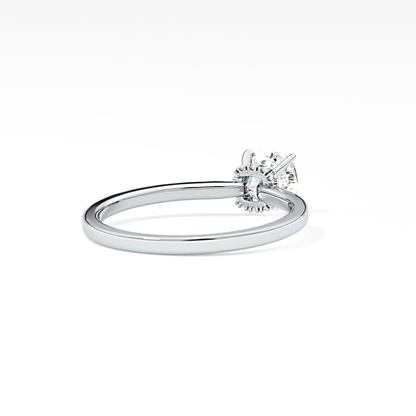 Cushion Cut 0.78 Carat Moissanite Ring – Hidden Halo Setting in Gold