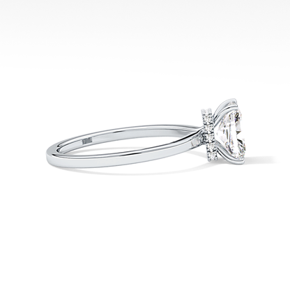 Radiant Cut 1.21 Carat Moissanite Ring – Hidden Halo Setting in Gold