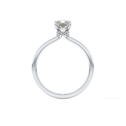 Radiant Cut 1.21 Carat Moissanite Ring – Hidden Halo Setting in Gold