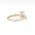 Radiant Cut 1.21 Carat Moissanite Ring – Pave Setting in Gold