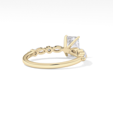 Radiant Cut 1.21 Carat Moissanite Ring – Pave Setting in Gold