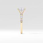 Radiant Cut 1.21 Carat Moissanite Ring – Pave Setting in Gold