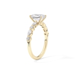 Radiant Cut 1.21 Carat Moissanite Ring – Pave Setting in Gold