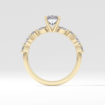 Radiant Cut 1.21 Carat Moissanite Ring – Pave Setting in Gold