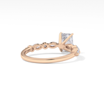 Radiant Cut 1.21 Carat Moissanite Ring – Pave Setting in Gold
