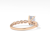 Radiant Cut 1.21 Carat Moissanite Ring – Pave Setting in Gold