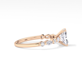 Radiant Cut 1.21 Carat Moissanite Ring – Pave Setting in Gold