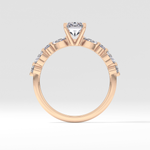 Radiant Cut 1.21 Carat Moissanite Ring – Pave Setting in Gold