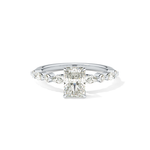 Radiant Cut 1.21 Carat Moissanite Ring – Pave Setting in Gold