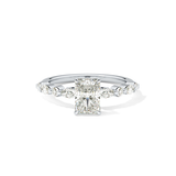 Radiant Cut 1.21 Carat Moissanite Ring – Pave Setting in Gold