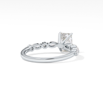 Radiant Cut 1.21 Carat Moissanite Ring – Pave Setting in Gold