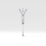 Radiant Cut 1.21 Carat Moissanite Ring – Pave Setting in Gold