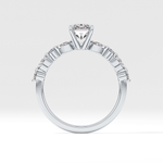 Radiant Cut 1.21 Carat Moissanite Ring – Pave Setting in Gold