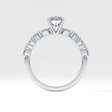Radiant Cut 1.21 Carat Moissanite Ring – Pave Setting in Gold