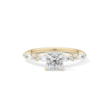 Princess Cut 1.04 Carat Moissanite Ring – Pave Setting in Gold