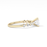 Princess Cut 1.04 Carat Moissanite Ring – Pave Setting in Gold