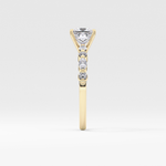 Princess Cut 1.04 Carat Moissanite Ring – Pave Setting in Gold