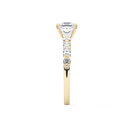 Princess Cut 1.04 Carat Moissanite Ring – Pave Setting in Gold