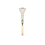 Princess Cut 1.04 Carat Moissanite Ring – Pave Setting in Gold