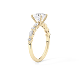 Princess Cut 1.04 Carat Moissanite Ring – Pave Setting in Gold